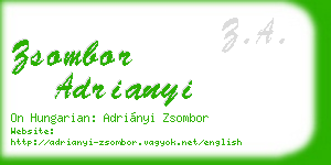 zsombor adrianyi business card